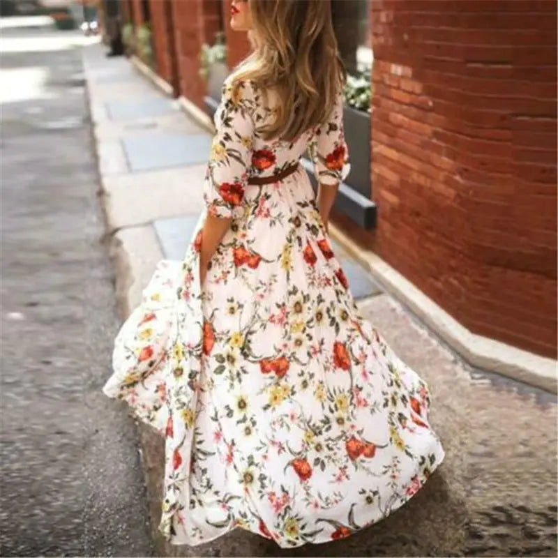 Boho Chic Floral Maxi Dress